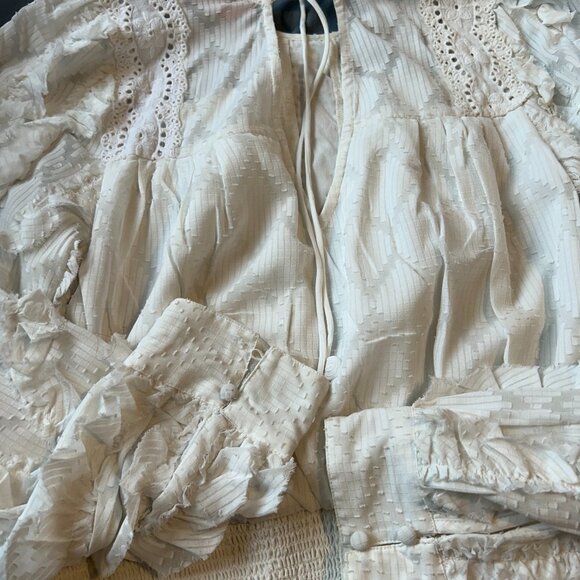 Anthropologie - Not So Serious - Donna Lace Blouse - White - Picture 8 of 13